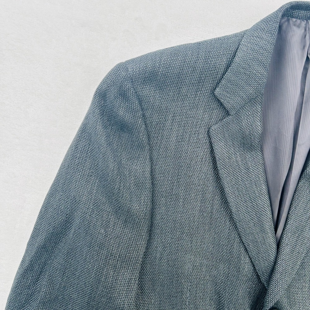 Ermenegildo Zegna Blazer Mens 40 Gray Wool Linen Bergdorf Goodman Jacket - Picture 3 of 16